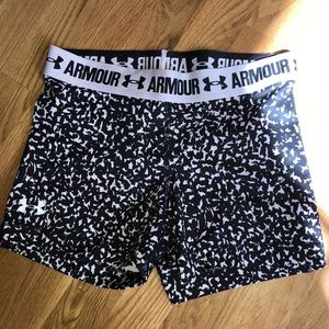 Pink and Black Under Armour Compression Shorts